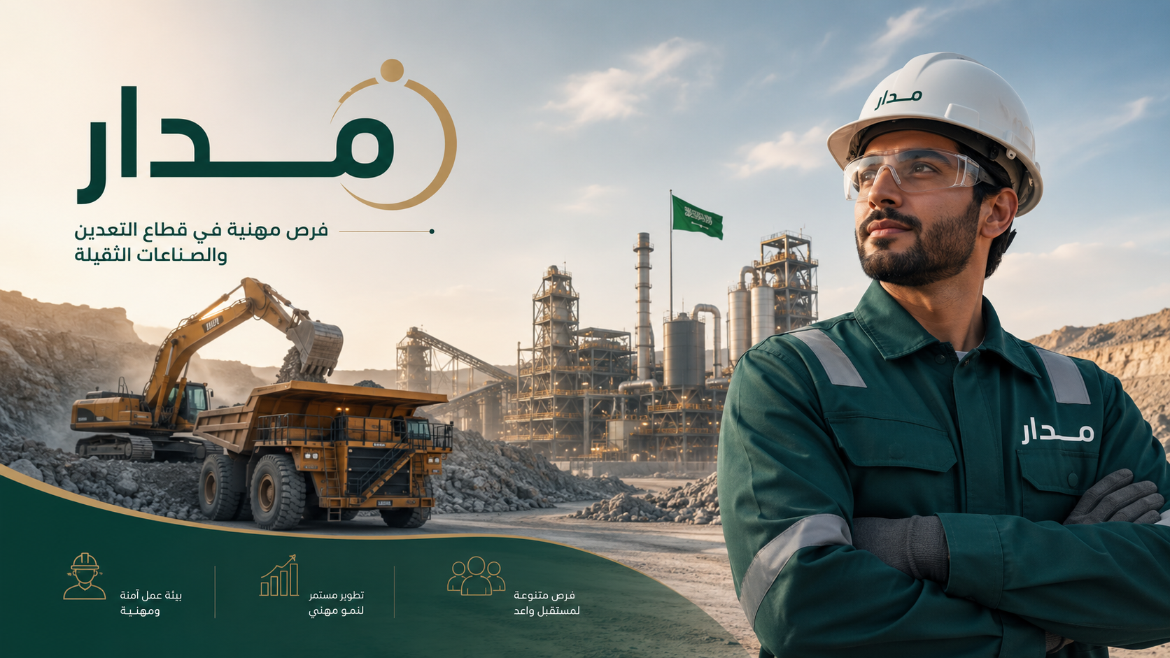 التوظيف في الصناعات الثقيلة والتعدين في السعودية